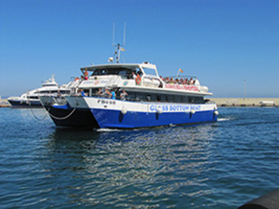 Ferry de Ibiza a Formentera con visión submarina logo